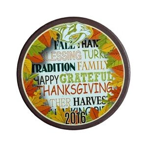 NWOT NHL/NASHVILLE PREDATORS BROWN LIMITED EDITION 2016 THANKSGIVING THEMED PUCK